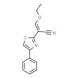 3-乙氧基-2-(4-苯基-1,3-噻唑-2-基)丙-2-烯腈结构式