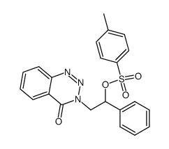 3-[2-phenyl-2-(toluene-4-sulfonyloxy)-ethyl]-3H-benzo[d][1,2,3]triazin-4-one结构式