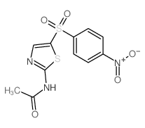 Acetamide,N-[5-[(4-nitrophenyl)sulfonyl]-2-thiazolyl]- Structure