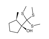 (1S,2R)-2-methyl-1-(tris(methylthio)methyl)cyclopentan-1-ol Structure