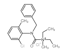[benzyl-(2-chloro-6-methyl-phenyl)carbamoyl]methyl-diethyl-azanium chl oride结构式
