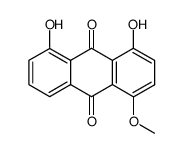 4,5-dihydroxy-1-methoxyanthracene-9,10-dione结构式