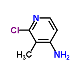 2-氯-3-甲基吡啶-4-胺结构式