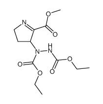 3-[1,2-Bis(ethoxycarbonyl)hydrazinol]-1-pyrrolin-2-carbonsaeure-methylester Structure