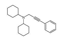 N-cyclohexyl-N-(3-phenylprop-2-ynyl)cyclohexanamine结构式