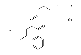 1-phenyl-2-propyl-3-trimethylstannylhept-3-en-1-one Structure