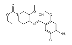 ethyl cis-4-[(4-amino-5-chloro-2-methoxybenzoyl)amino]-3-methoxypiperidine-1-carboxylate Structure