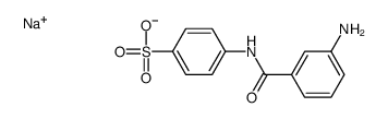 sodium N-(3-aminobenzoyl)sulphanilate structure