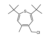 2,7-di-tert-butyl-4-(chloromethyl)-5-methylthiepine Structure