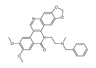 12-(2-(benzyl(methyl)amino)ethyl)-2,3-dimethoxy-[1,3]dioxolo[4',5':4,5]benzo[1,2-h]benzo[c][1,6]naphthyridin-13(12H)-one结构式