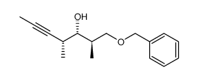 (2R,3S,4R)-1-(benzyloxy)-2,4-dimethyl-5-heptyn-3-ol结构式