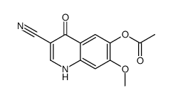 3-Cyano-4-hydroxy-7-methoxy-6-quinolinyl acetate Structure