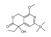 (+/-)-4-ethyl-4-hydroxy-8-methoxy-6-(trimethylsilyl)-1,4-dihydro-3H-pyrano[3,4-c]pyridin-3-one结构式