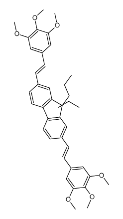 9,9-dipropyl-2,7-bis[2-(3,4,5-trimethoxyphenyl)ethenyl]fluorene Structure