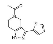 1-(3-thiophen-2-yl-1,4,6,7-tetrahydropyrazolo[4,3-c]pyridin-5-yl)ethanone结构式