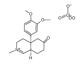 cis-4a-(3,4-dimethoxyphenyl)-2-methyl-6-oxo-3,4,4a,5,6,7,8,8a-octahydroisoquinolinium perchlorate Structure