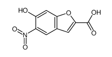 6-hydroxy-5-nitro-1-benzofuran-2-carboxylic acid结构式