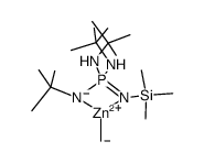 [MeZn((N(tert-butyl))(NSiMe3)P(NH(tert-butyl))2)]结构式