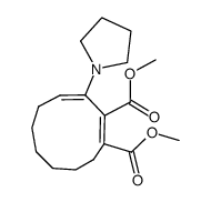 dimethyl 3-(1-pyrrolidinyl)cis,cis-1,3-cyclodecadiene-1,2-dicarboxylate结构式