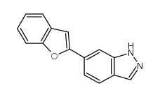 6-苯并呋喃-2-基-1H-吲唑结构式