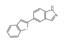 5-(苯并噻吩-2-基)-1H-吲唑结构式