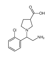 1-[2-氨基-1-(2-氯苯基)-乙基]-吡咯烷-3-羧酸结构式