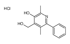 4-(hydroxymethyl)-2,5-dimethyl-6-phenylpyridin-3-ol,hydrochloride结构式
