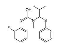 3-(2-fluorophenyl)-1-methyl-1-(2-methyl-1-phenylsulfanylpropyl)urea结构式