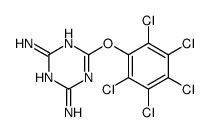 6-(2,3,4,5,6-pentachlorophenoxy)-1,3,5-triazine-2,4-diamine结构式
