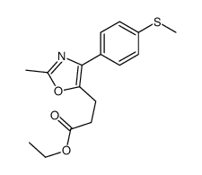 ethyl 3-[2-methyl-4-(4-methylsulfanylphenyl)-1,3-oxazol-5-yl]propanoate结构式