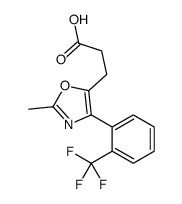 3-[2-methyl-4-[2-(trifluoromethyl)phenyl]-1,3-oxazol-5-yl]propanoic acid结构式