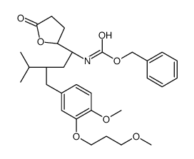 benzyl N-[(1S,3S)-3-[[4-methoxy-3-(3-methoxypropoxy)phenyl]methyl]-4-methyl-1-[(2S)-5-oxooxolan-2-yl]pentyl]carbamate Structure