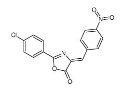 2-(4-chlorophenyl)-4-[(4-nitrophenyl)methylidene]-1,3-oxazol-5-one结构式