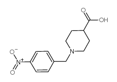 N-(4-硝基苄基)哌啶-4-羧酸结构式