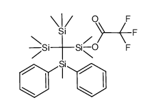 (dimethyltrifluoroacetoxysilyl)(methyldiphenylsilyl)bis(trimethylsilyl)methane结构式