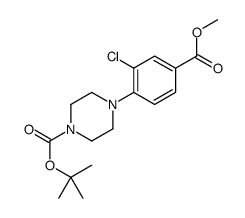 Methyl 4-(4-Boc-1-piperazinyl)-3-chlorobenzoate Structure