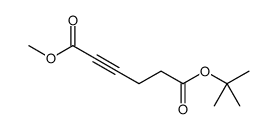 6-O-tert-butyl 1-O-methyl hex-2-ynedioate结构式