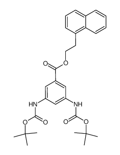 2-(naphthalen-1-yl)ethyl 3,5-di-(tert-butyloxycarbonylamino)benzoate Structure