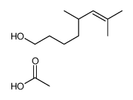 acetic acid,5,7-dimethyloct-6-en-1-ol Structure
