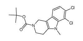 6,7-dichloro-5-methyl-1,3,4,5-tetrahydro-pyrido[4,3-b]indole-2-carboxylic acid tert-butyl ester Structure