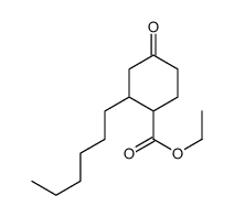 ethyl 2-hexyl-4-oxocyclohexanecarboxylate结构式