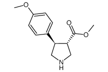 4-(4-甲氧基苯基)吡咯烷-3-甲基羧酸盐结构式