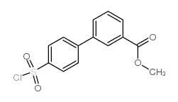 4-氯磺酰基-联苯-3-羧酸甲酯结构式