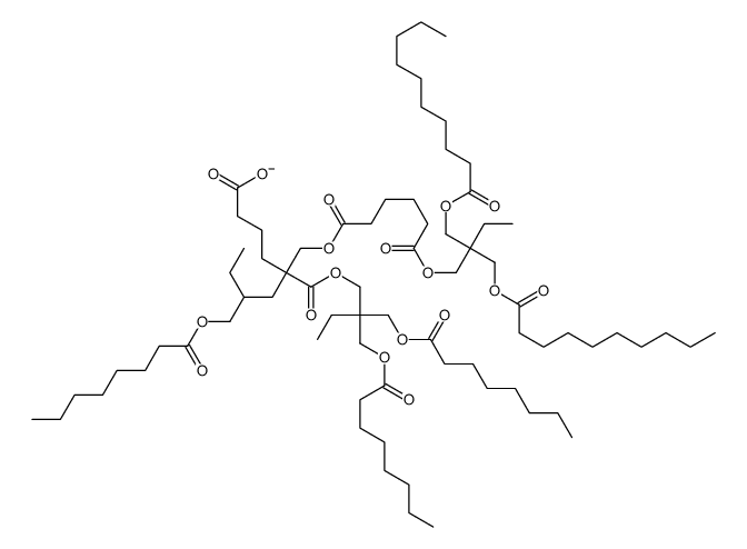 5-[[6-[2,2-bis(decanoyloxymethyl)butoxy]-6-oxohexanoyl]oxymethyl]-5-[2,2-bis(octanoyloxymethyl)butoxycarbonyl]-7-(octanoyloxymethyl)nonanoate Structure