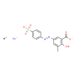 sodium hydrogen 3-methyl-5-[(4-sulphonatophenyl)azo]salicylate结构式