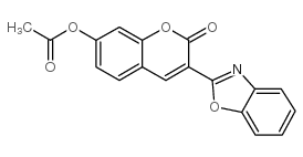 3-(2-苯并噁唑)乙酸伞形酯结构式