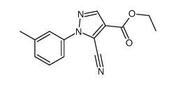 ethyl 5-cyano-1-(3-methylphenyl)pyrazole-4-carboxylate结构式