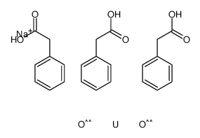 sodium tris(benzeneacetato-O)dioxouranate(1-) Structure