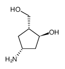 (+)-(1S, 2R, 4R)-4-amino-2-(hydroxymethyl)-1-cyclopentanol结构式