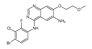 N4-(4-bromo-3-chloro-2-fluorophenyl)-7-(2-methoxyethoxy)-quinazoline-4,6-diamine Structure